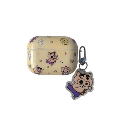 搞怪卡通小新左门卫适用苹果耳机保护套airpods4无线蓝牙耳机壳四代airpodpro2二代ipod耳机盒airpods3保护壳