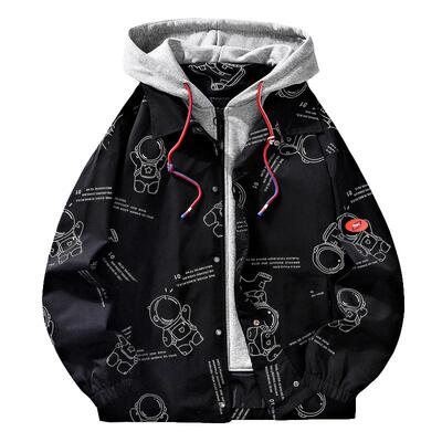 【新品】假两件外套男春秋冬夹克