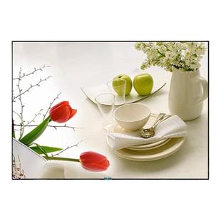 餐桌墙上的装饰画吃饭厅挂画轻奢大气餐厅饭桌背景墙壁画单幅水果