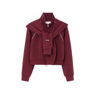 REVAN芮范设计师款运动风披肩卫衣短外套RL10105175