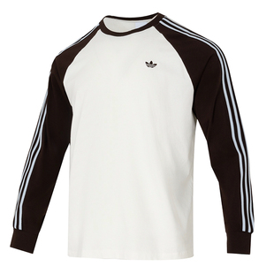 【自营】Adidas阿迪达斯长袖T恤三叶草男装圆领简约运动服HZ3829