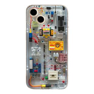 机械内部结构手机壳适用苹果15男生16/iphone14promax/13积木12mini电路板11新款x小众8plus高级感17透明xs/7