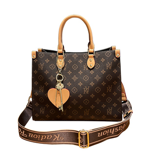 品牌女包真皮手提包老花托特包2025新款时尚高级感软皮单肩斜挎包