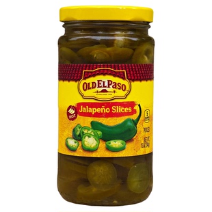 欧帕特辣墨西哥风味辣椒圈罐头腌青辣椒片西餐菜JALAPENO SLICES
