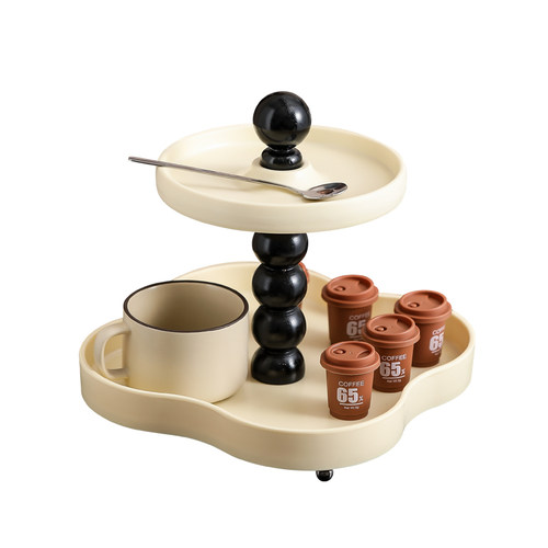 云朵入户玄关钥匙收纳摆件奶油风香水香薰蜡烛托盘卧室轻奢置物架