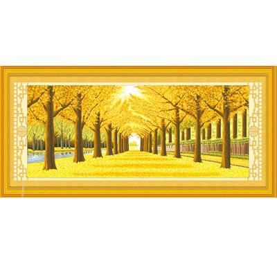 黄金满地客厅刺绣大气