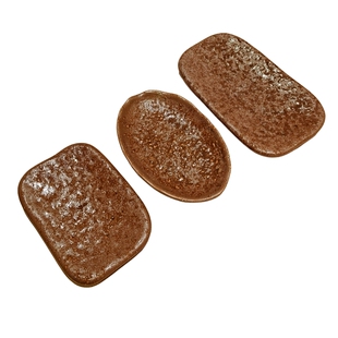 善渊现货 日式创意陶瓷长方椭圆棕窑变烤串火锅烤肉烧鸟餐厅盘子