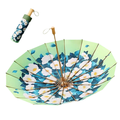 德国16骨晴雨两用手动折叠伞