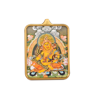 唐卡吊坠黄财神护身符大黑天扎基拉姆佛牌嘎乌盒绿度母藏式项链