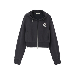 REVAN芮范设计师款精致运动风灰色短外套RN90105248