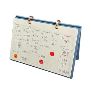 简约周计划本2026日历台历笔记本桌面台式文具周计划表周历商务本