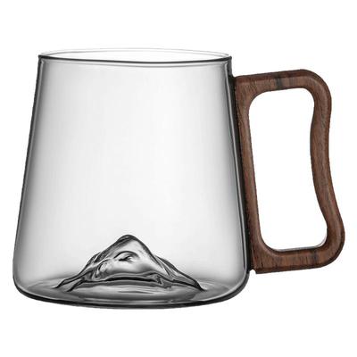 【高颜值观山杯】防烫木把玻璃杯