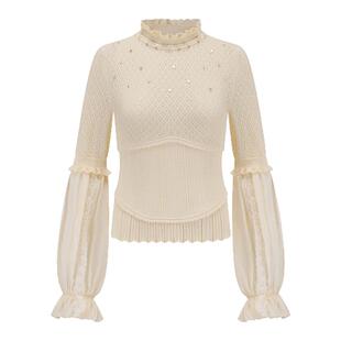 ORA GENESIS2025年冬季新品时尚针织拼接上衣