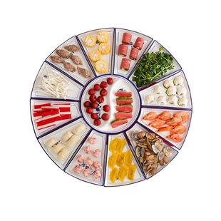 网红团圆陶瓷拼盘餐具组合创意家用年夜饭过年盘子套装青花瓷圆桌