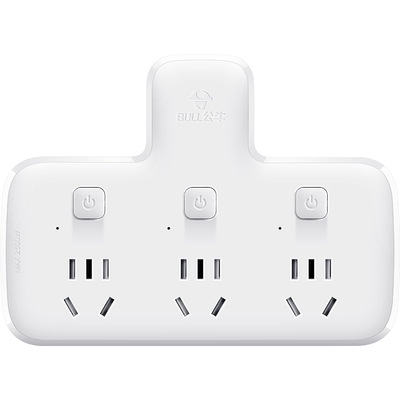 公牛墙插一转三三插座转换器转