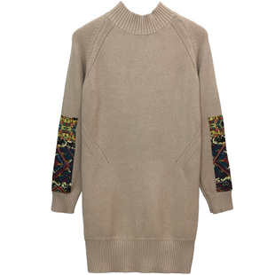2024新款秋冬季韩版女装修身针织连衣裙中长款打底衫宽松套头毛衣