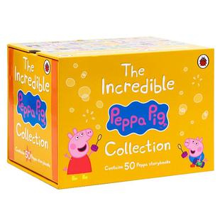 【自营】小猪佩奇英文绘本 3-6宝宝早教益智图画书 50册全套黄盒子Peppa Pig 1-50 Collection Yellow  英文原版绘本 儿童英语