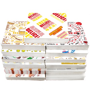 一次性汉堡纸防油纸三明治包装纸烘焙面包鸡肉卷纸餐盘垫纸汉堡盒