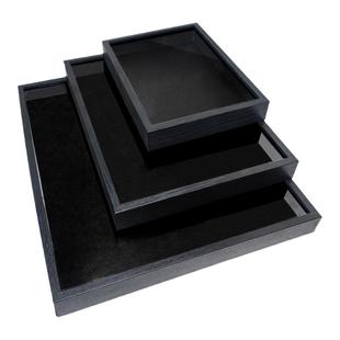 玻璃中空相框镜面昆虫蝴蝶标本植物手工DIY材料纯黑框架摆台可挂