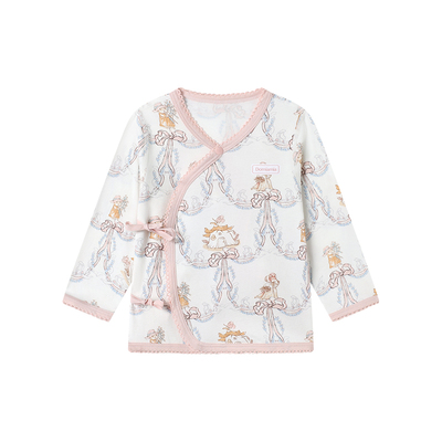 【新品】Domiamia婴儿衣服半背衣52码宝宝a类长袖上衣新生和尚服