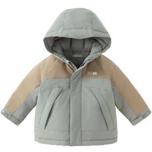 戴维贝拉儿童羽绒服冬装新款女童男童防寒服冲锋衣宝宝三防厚外套