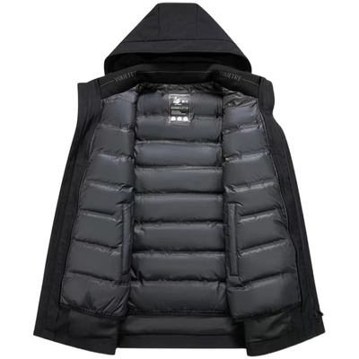 铭盛缘商务帽子休闲中长羽绒服