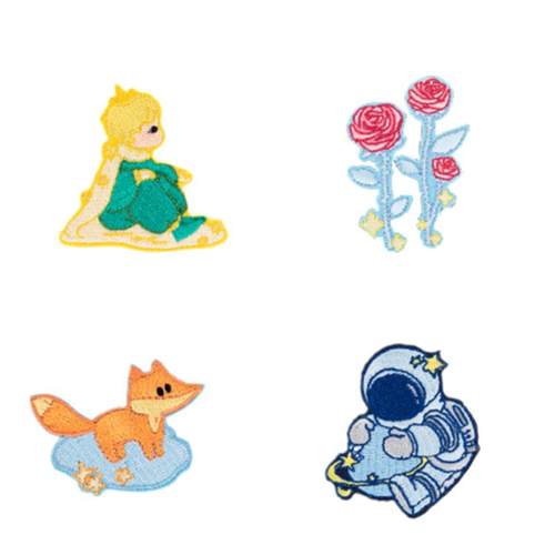 小王子系列精品刺绣布贴卡通龙骧包甜甜圈衣服手账DIY装饰自粘