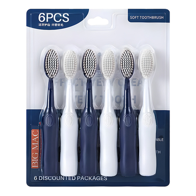 全网热销100W+6支软毛大头牙刷
