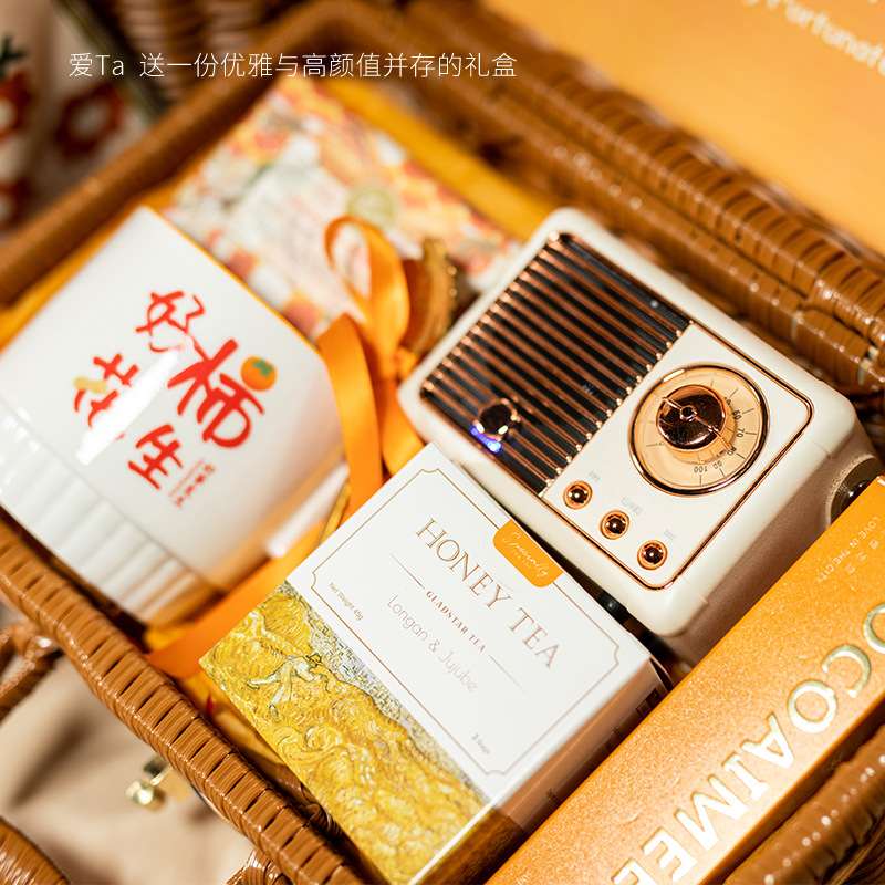 复古藤编手提篮伴手感收纳礼回礼篮礼物生日小礼盒编高级伴娘实用