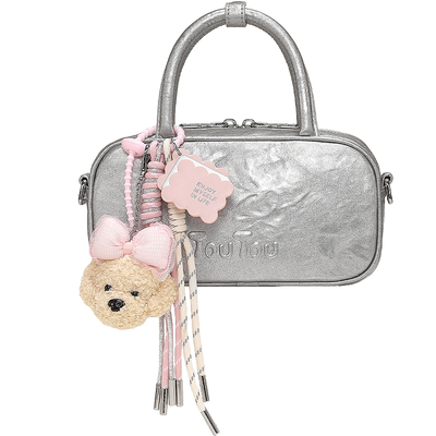 TOUTOU2025新款保龄球手提波士顿包大容量腋下托特包单肩斜挎包女