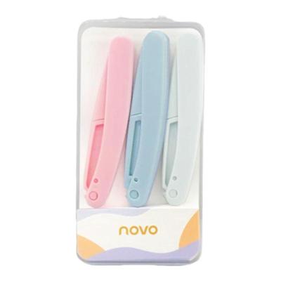 NOVO折叠修眉刀刮眉刀新手防刮伤专用安全便捷修眉毛神器学生套装
