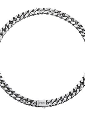 FDK钛钢男潮古巴链项链