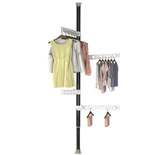 顶天立地衣帽架落地伸缩家用衣帽间挂衣杆室内阳台卧室简易挂衣架