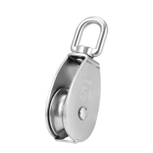 钢丝滑轮吊钩吊轮304不锈钢轮子钢丝绳U型起重吊环定滑轮单滑轮