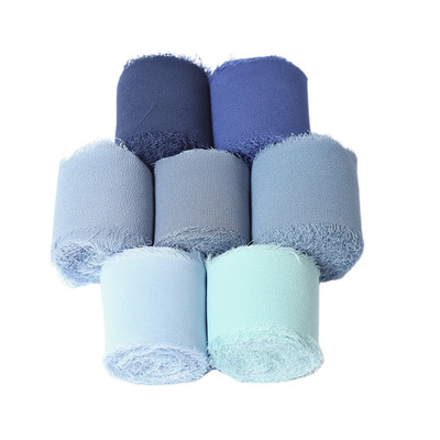 毛边丝带婚礼布置花束