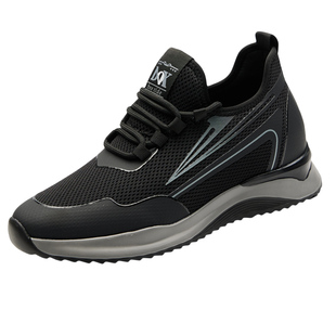 高哥增高运动鞋男士新款男鞋轻便厚底鞋子春季隐形内增高休闲鞋