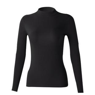 雅鹿中高领保暖上衣女士秋冬季新款加绒德发热秋衣单件内衣女款PB