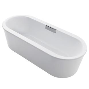 科勒官方旗舰店拂乐独立式铸铁浴缸椭圆形简约设计家用普通浴缸