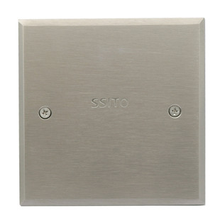 上海四通地插座不锈钢盖板空白板防水加厚盲盖板4S店耐压填洞地插