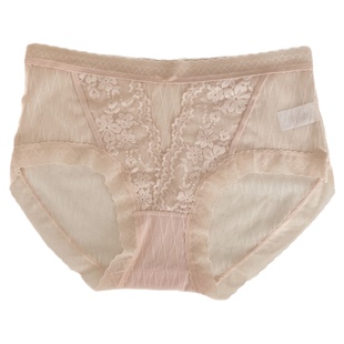 2025新款法式性感网纱新肤透气女士内裤中腰包臀无痕蕾丝女三角裤