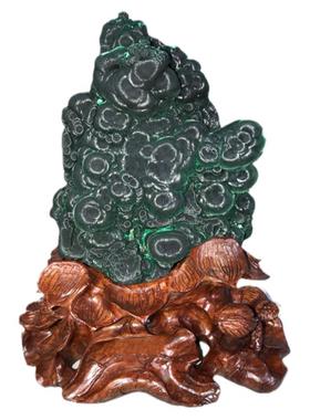 孔雀石绿宝石原石奇石观赏石头