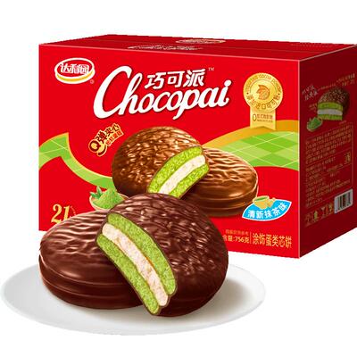 达利园巧可派抹茶味松软蛋糕