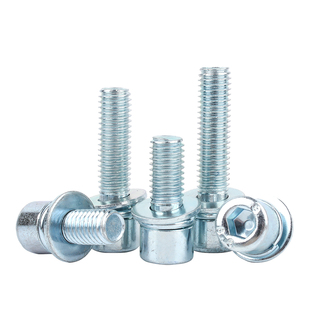 8.8级内六角螺丝镀锌杯头螺栓平弹垫片三组合螺钉3M4M5M6M8M10M12