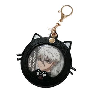 原创日系皮猫咪吧唧保护套可爱谷子58mm徽章收纳圆形卡包展示挂件