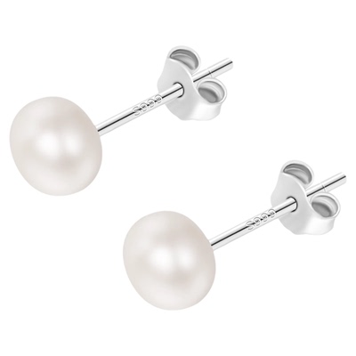 s999纯银天然淡水珍珠耳钉女2025新款爆款养耳洞耳环日常百搭耳饰