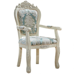 餐椅休闲简约实木靠背椅书桌美甲电脑椅子舒适皮革家用欧式扶手椅