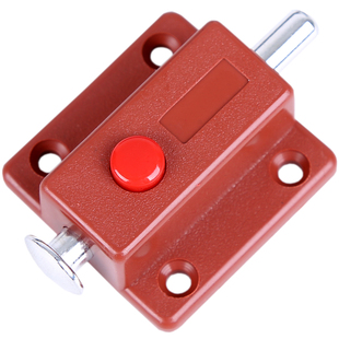 弹簧插销小塑料自动自弹按钮门明装门栓柜门防盗门五金家具配件