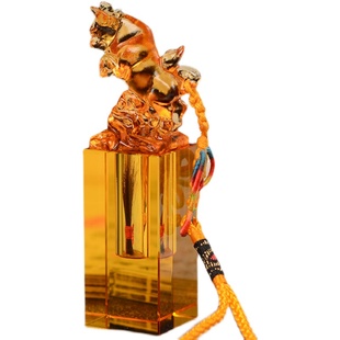 胎毛纪念品新生婴儿男孩女孩百天礼物胎发脐带印章diy自制生肖牛