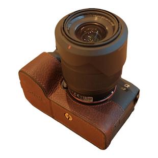 JX索尼a7m4保护套a7r5相机包a7s3配件A1微单皮套真皮相机套壳手柄