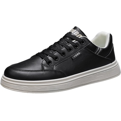 人本男鞋旗舰店休闲韩版板鞋男士复古运动鞋低帮春季新款皮面潮鞋